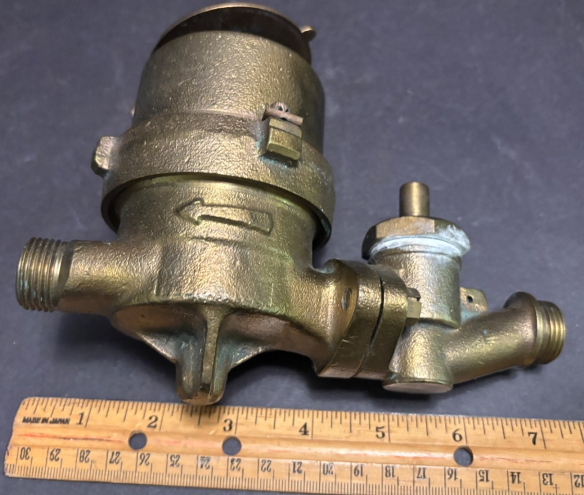 Elorriaga Tavira SOLID BRASS WATER METER SanSebastian Spain Industrial Chic 1964