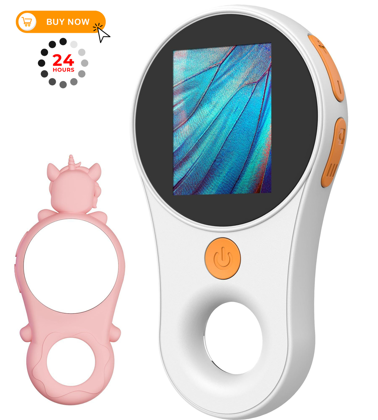 Digital Microscope Handheld 2.0 inch IPS Color Screen,Portable Pearl white