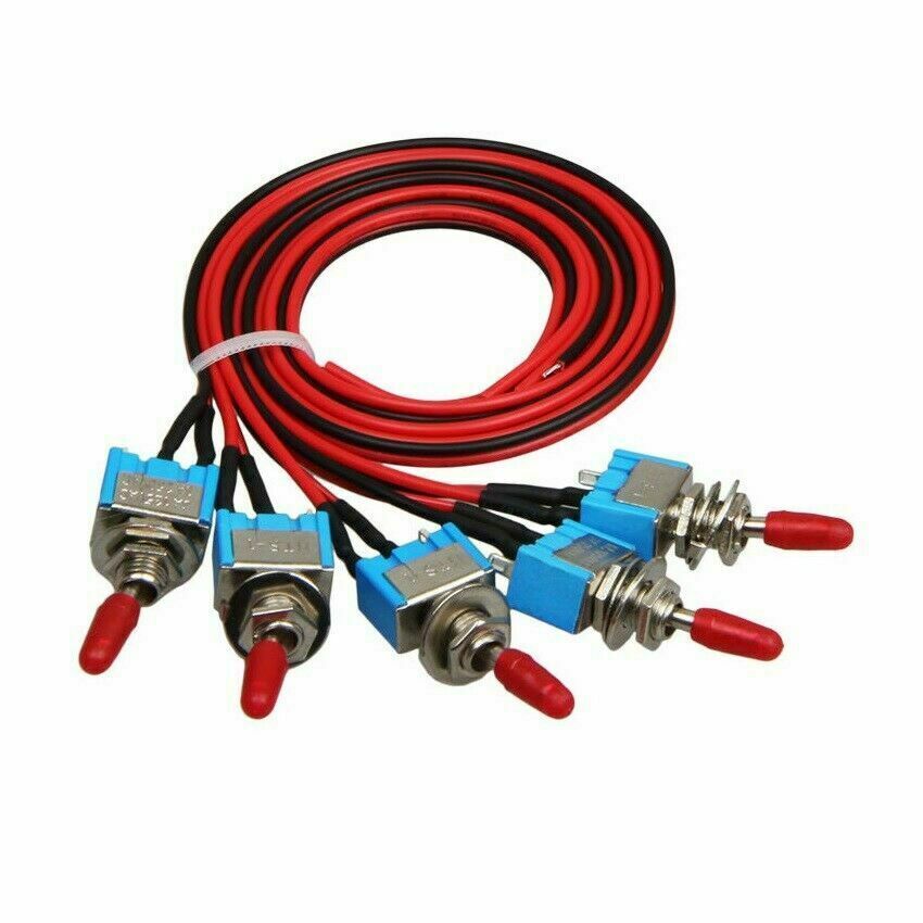 SPST Mini Toggle Switch Wires On/Off Metal Small Automotive/Boat/Car/Truck