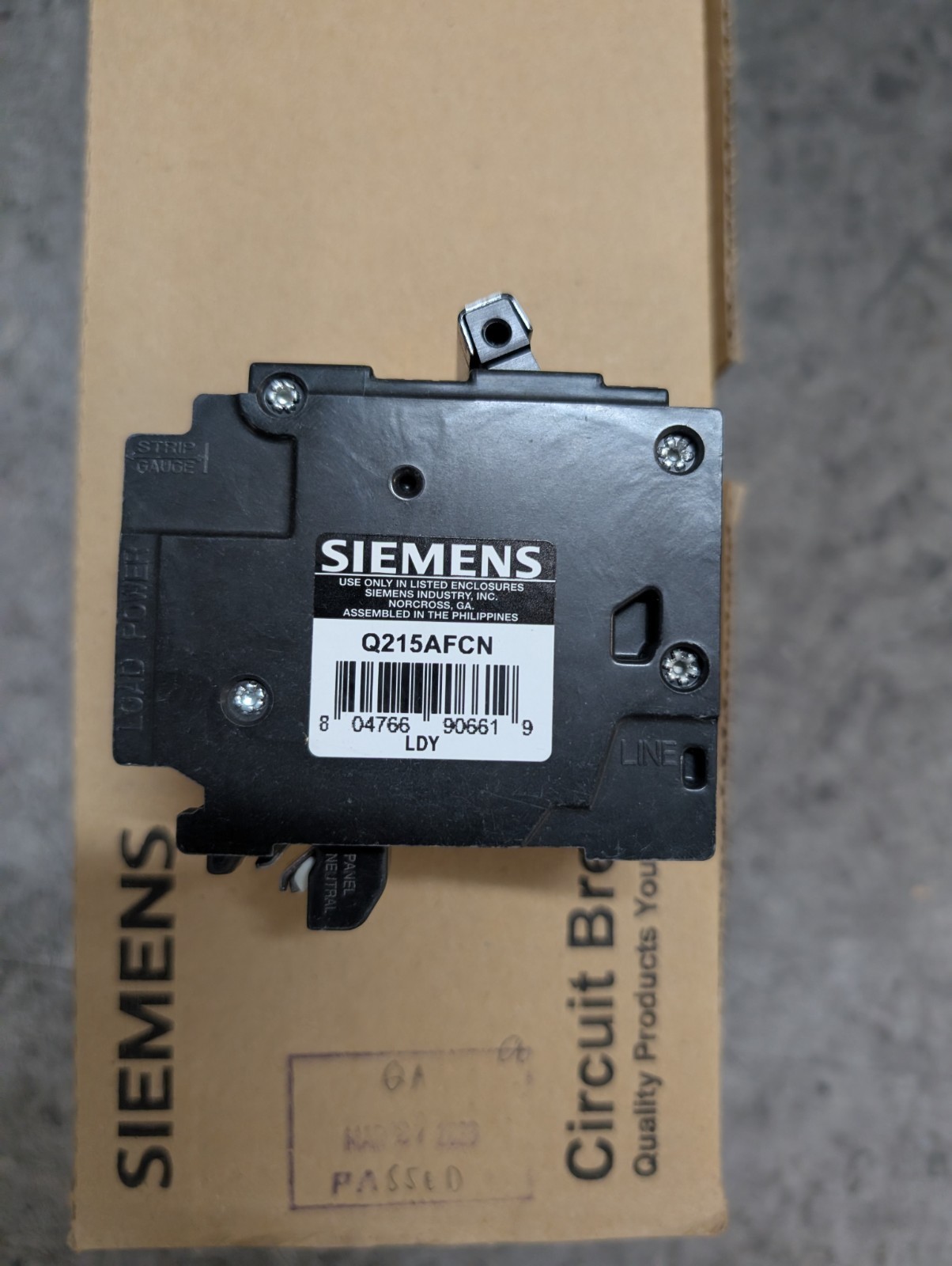 Siemens Q215AFCN 15 Amp 2-Pole Combination Arc Fault Circuit Breaker NEW Sealed