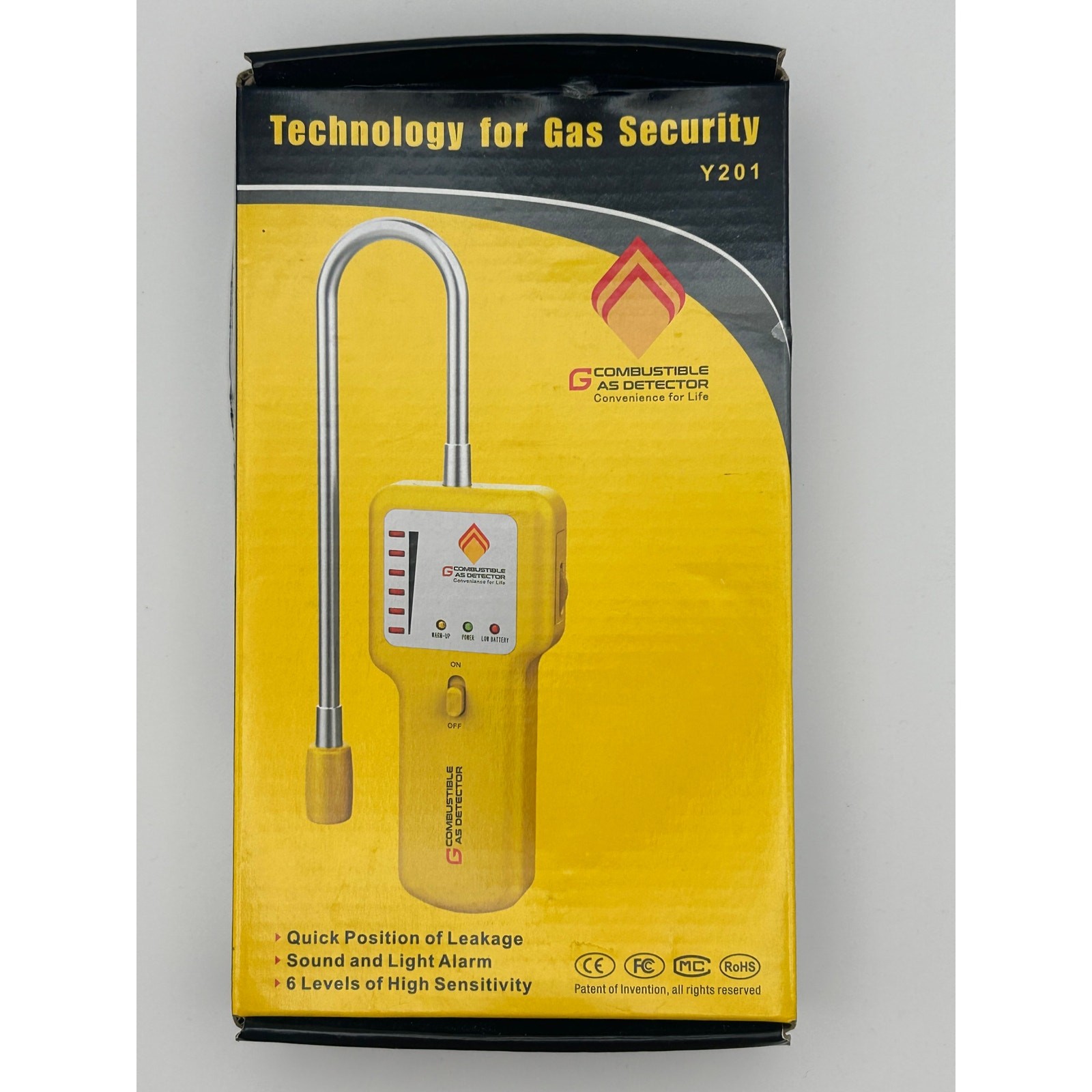 Yeezou Combustible Gas Leak Detector. Natural Methane Propane