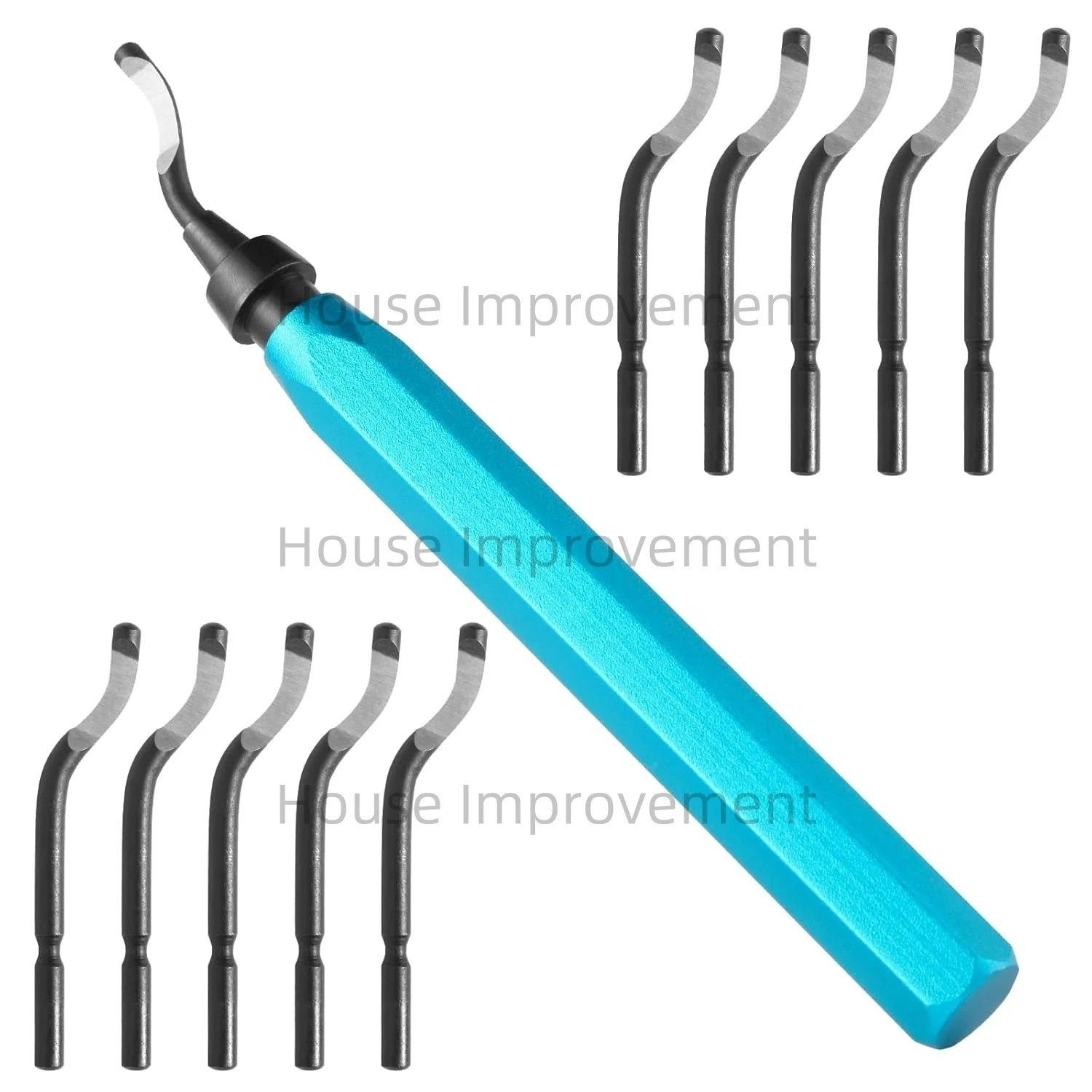 Deburring Tool with 11Pcs HSS Blades for Metal Aluminum Copper Plastic PVC Pipes