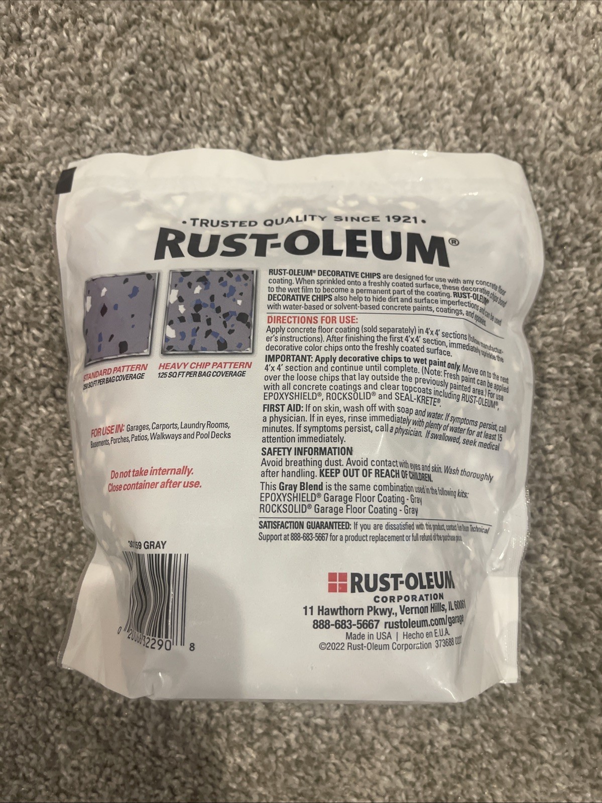 Rust-Oleum 1 lb. Micro Blue/Gray Decorative Color Chips For Paint