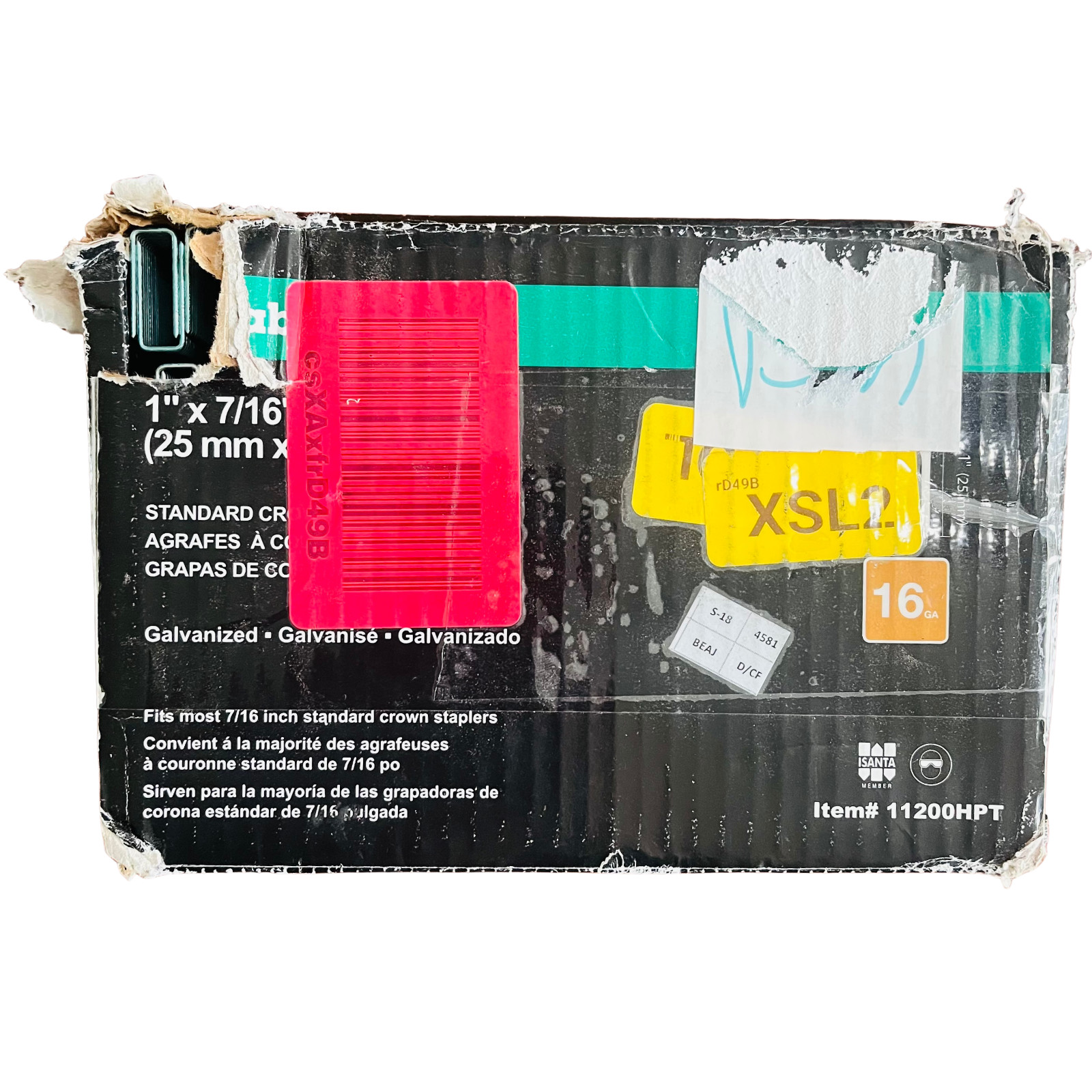 Metabo HPT 11200HPT 16 Crown Staple 7/16 In. x 1 In.16 Gauge Staples,10000 Count