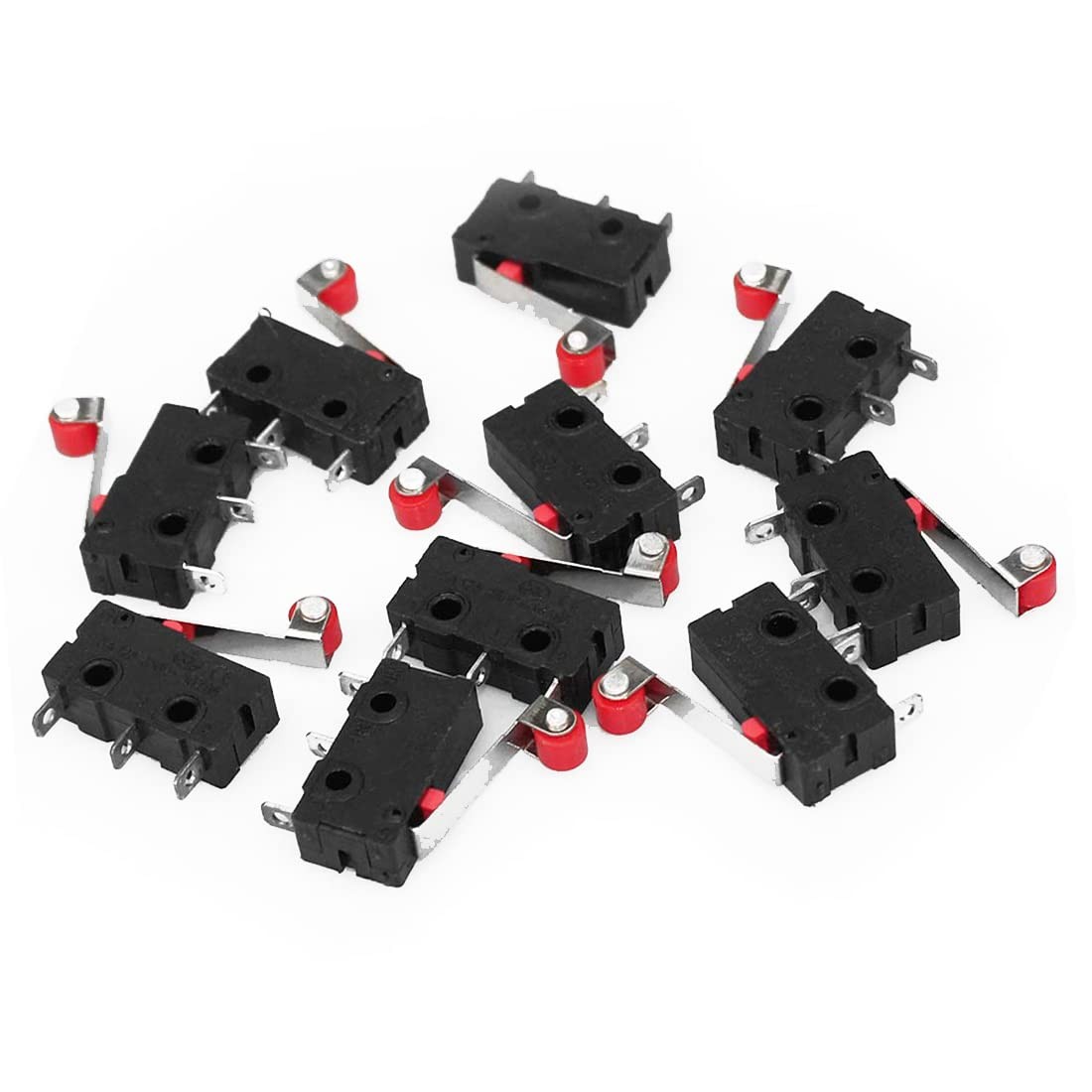 HiLetgo 10pcs Micro Limit Switch KW12-3 AC 250V 5A SPDT 1NO 1NC Black