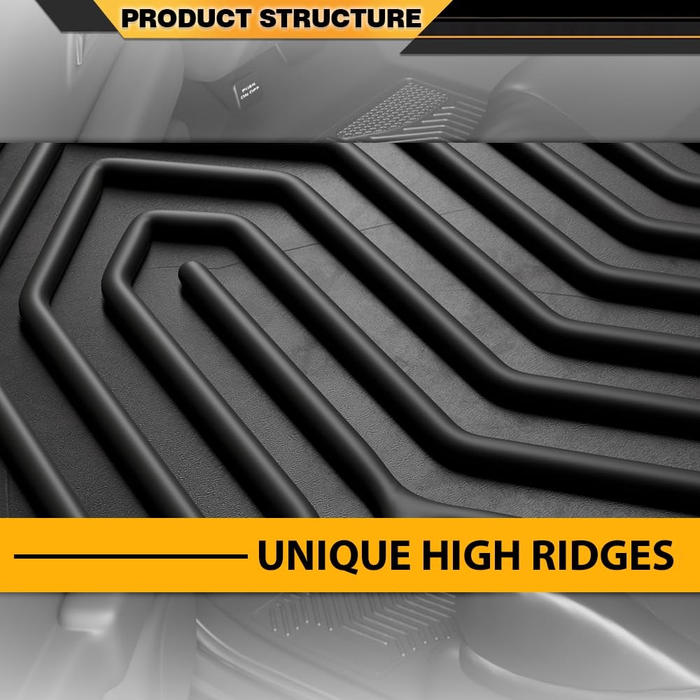 TPE Floor Mats 2PCS for Dodge Ram 1500 1994-2001 All Weather 1st Row