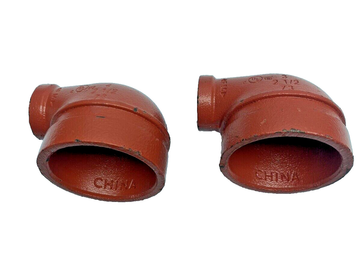 Victaulic Style 67 Reducing Elbow 2-1/2″ Grooved x 1″ NPT Thread Pipe Fitting