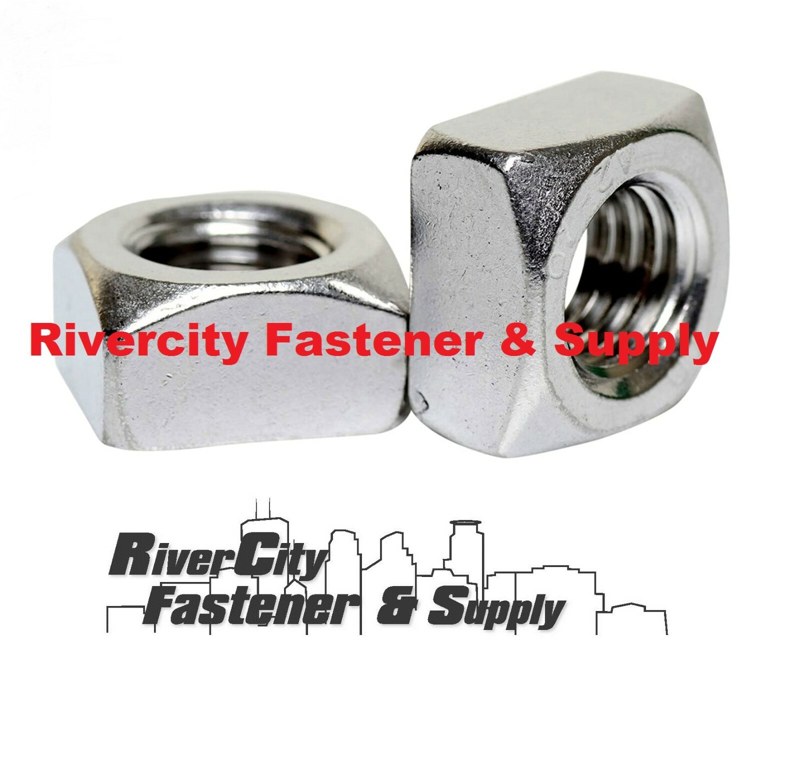 (25) 1/2-13 Stainless Steel Square Nuts 1/2×13 Nut 1/2 Coarse Thread