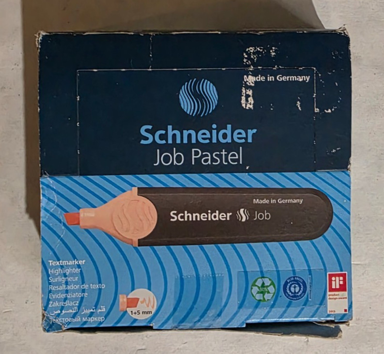 Schneider Job Highlighter, Pastel Peach