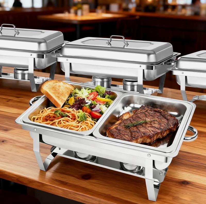 2/4/6/8Pack Chafing Dish Buffet Set 316 Stainless Steel Chafer for Catering 12QT