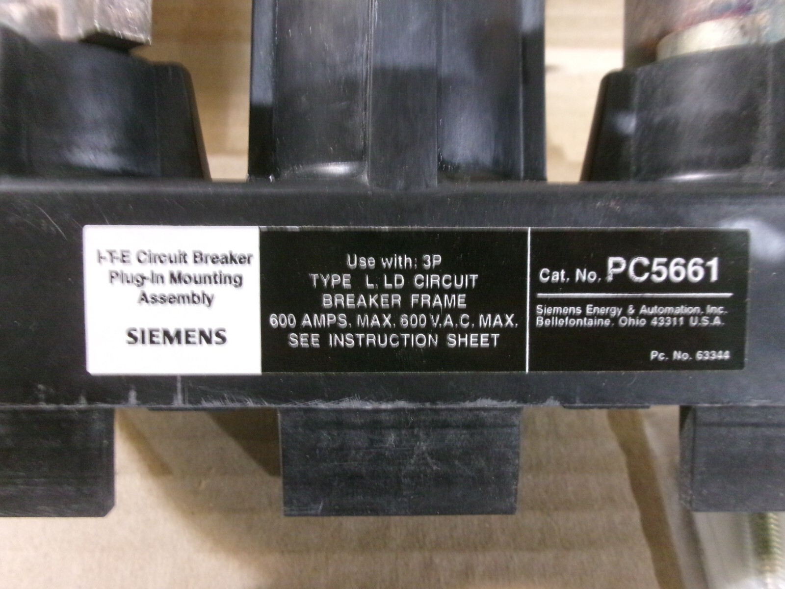 New Siemens PC5661 Plug-In Mounting Assembly For Frame Type L, LD AK