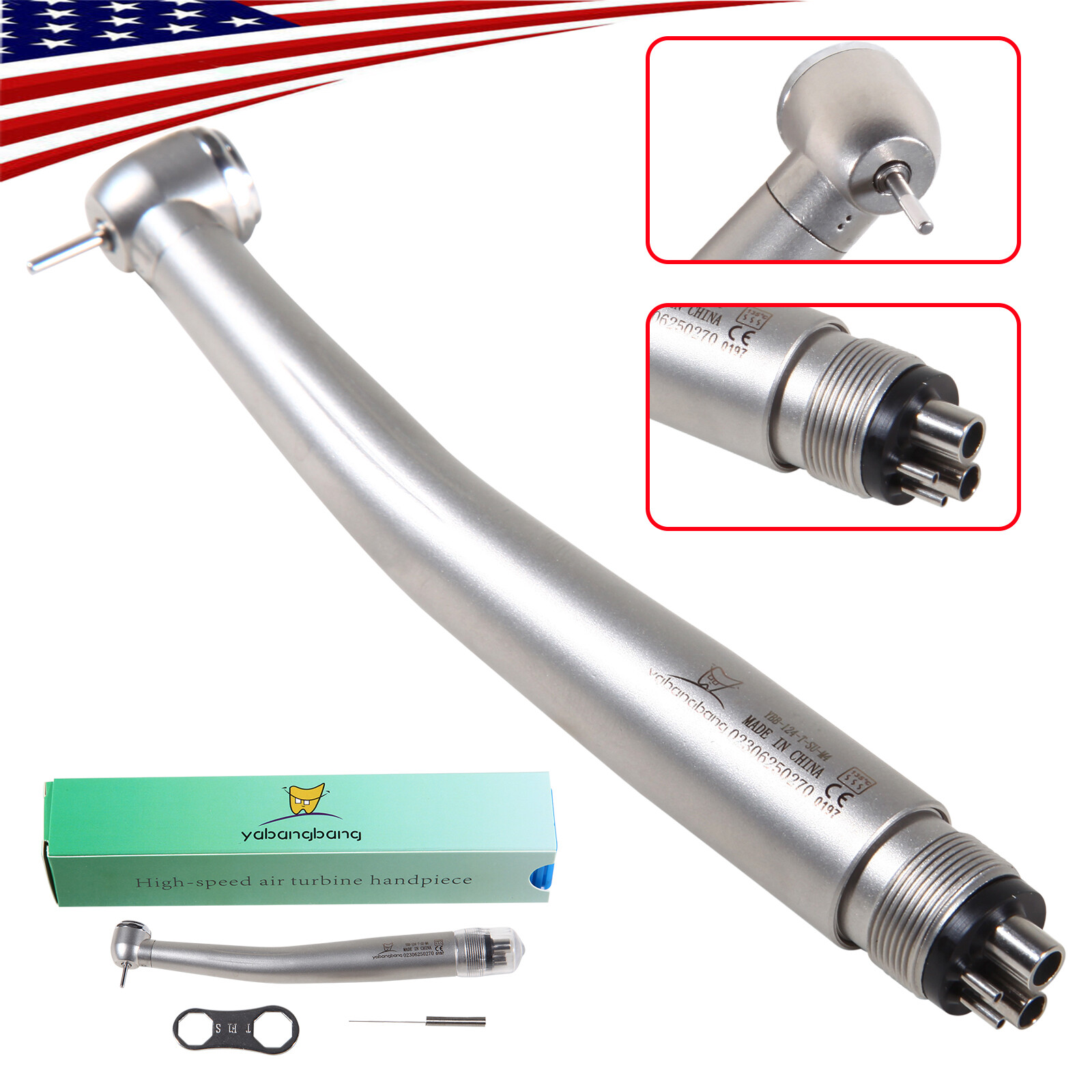 Dental High Speed Handpiece 4Holes Large Head Turbine Fit NSK PANA MAX YDA4