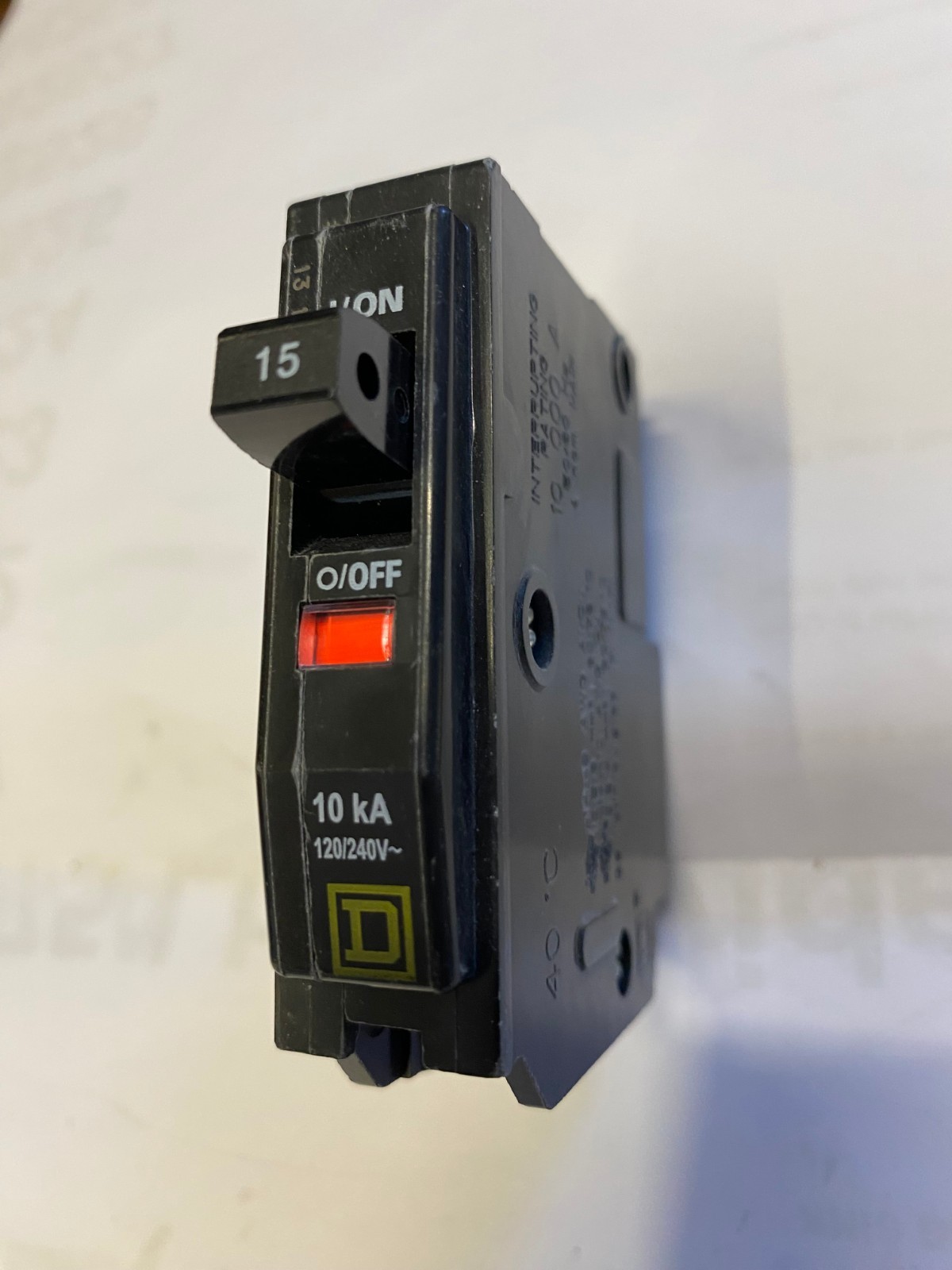 Square D QO115 15A 1-Pole Circuit Breaker Plug-In UL Listed 15 amp