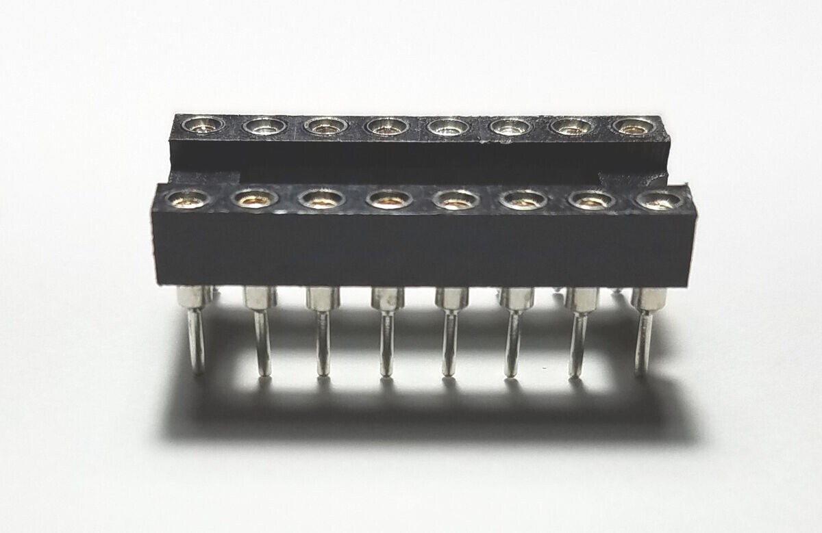 5 Pcs 16 Pin DIP Round Pin 2.54mm IC Socket Adaptor | Round Hole | US Ship