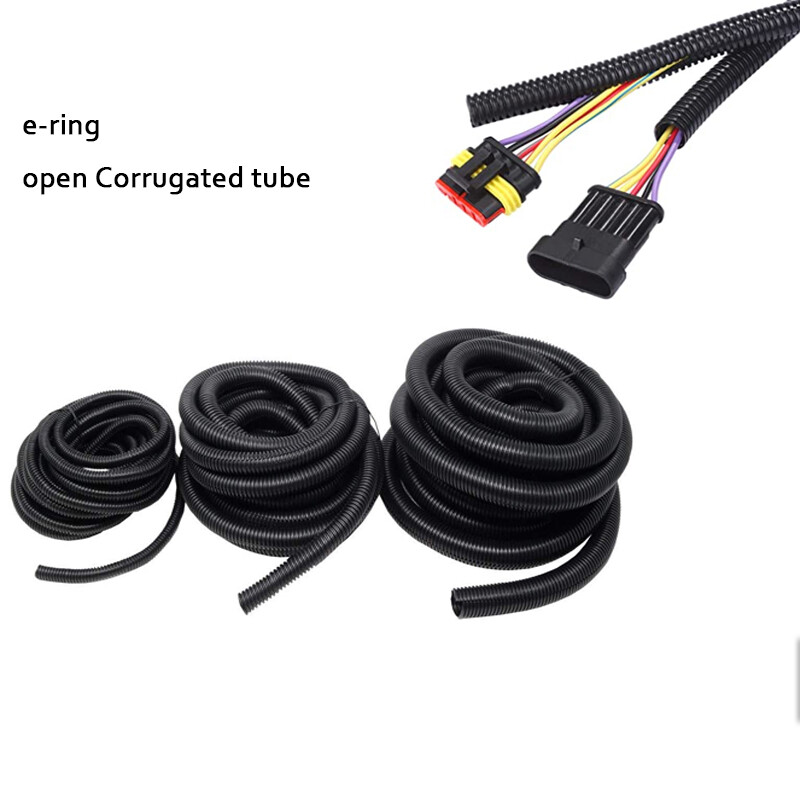 7/10/13/15/18/21/25/28mm Split Wire Loom Conduit Polyethylene Black Sleeve Tube