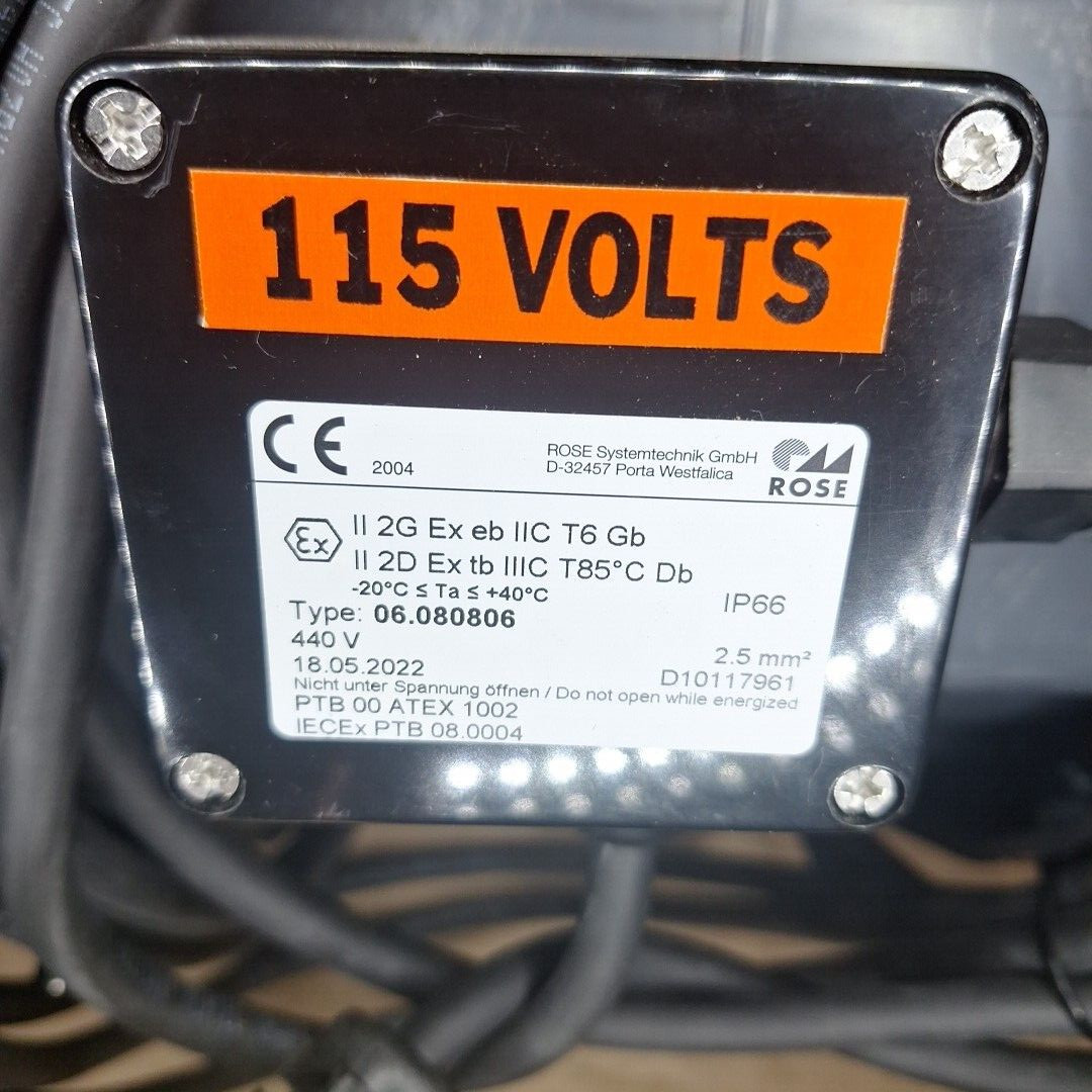 Ramfan EF7002 / UB20XX Black Industrial Intrinsically Safe Blower 980 CFM 1/3 HP