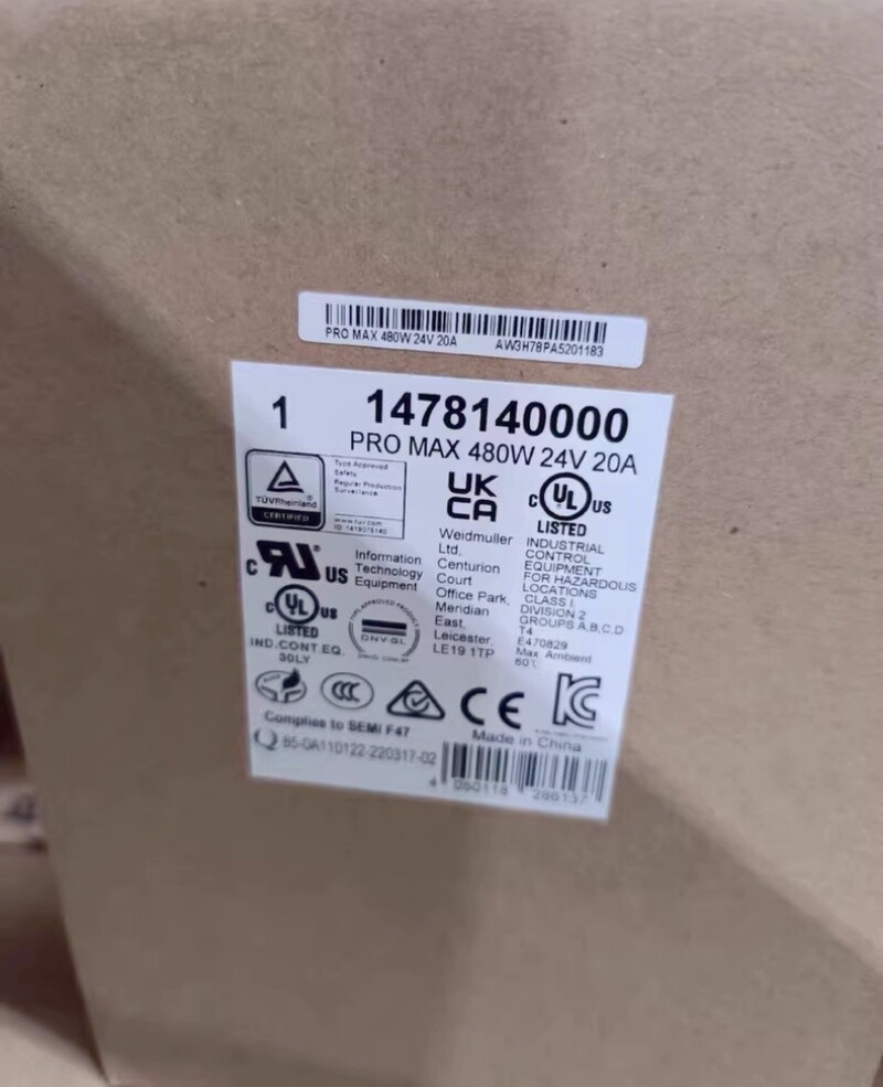 Weidmuller Power module PRO MAX 480W 24V 20A 1478140000 UPS Shipping –