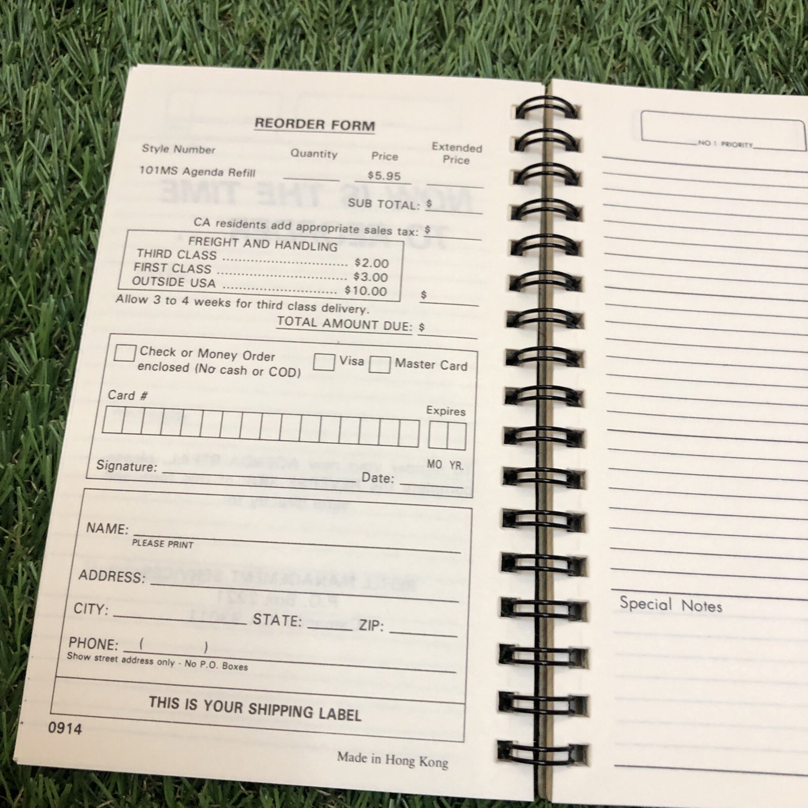 Vintage 1995-97 Michael Stevens 12 Months Spiral Mini Planner 6”x4”clean