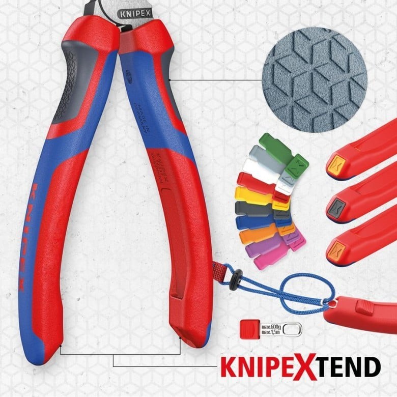 Knipex 8″ Forged Wire Stripper Pliers w Shears 10-20 AWG Comfort Grip 13728 Flat