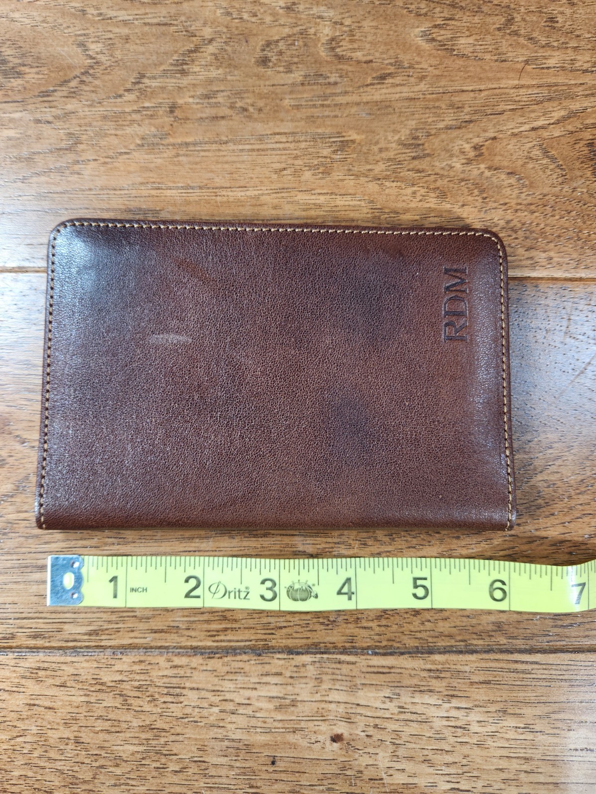 Colonel Littleton No. 27 Brown Leather Passport Wallet