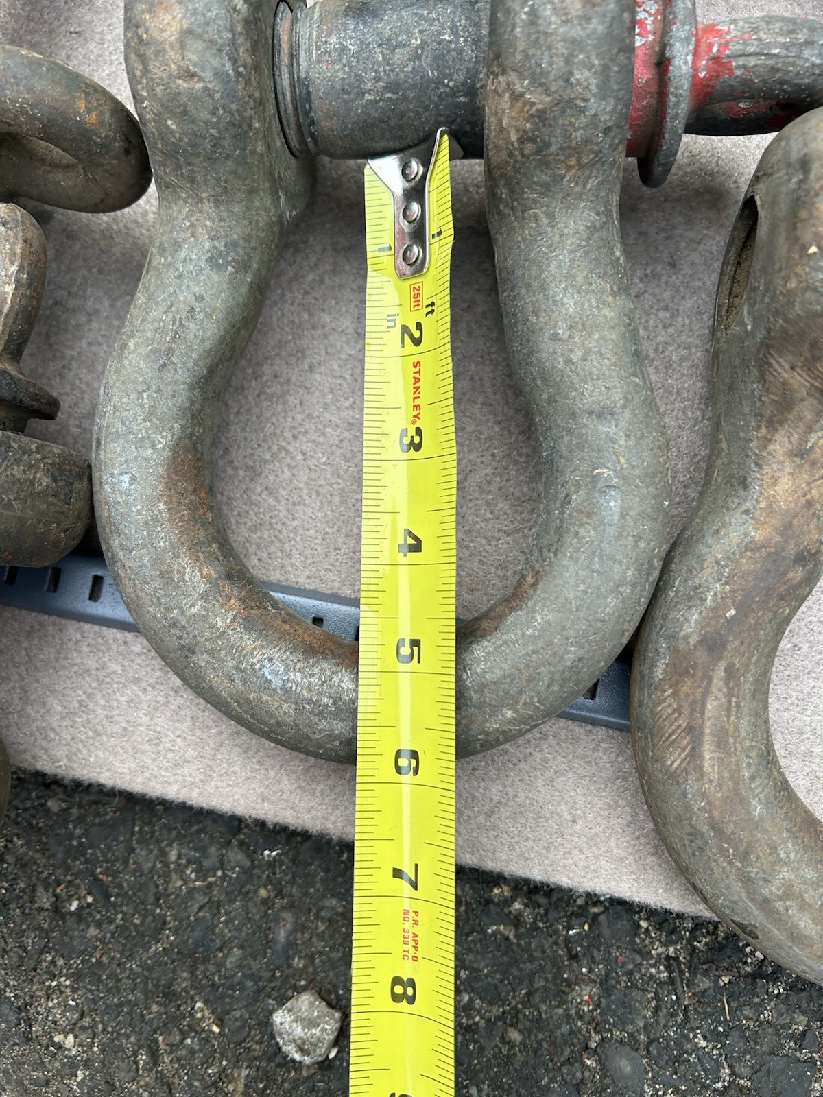 Assorted Large And Heavy Duty Shackles Two Crosby’s And Two Pairings