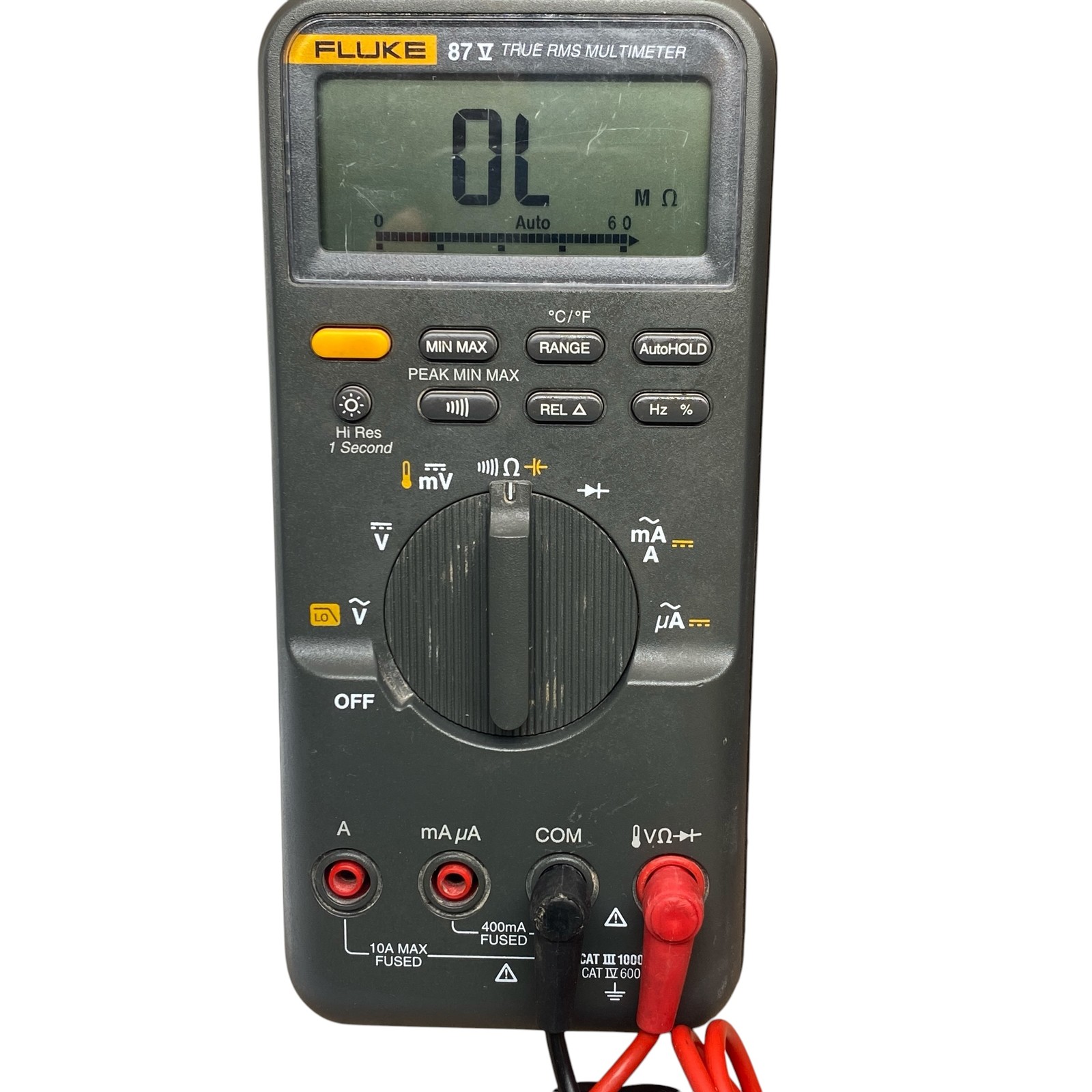Fluke 87V True RMS Industrial Digital Multimeter w/ Test Leads & Case
