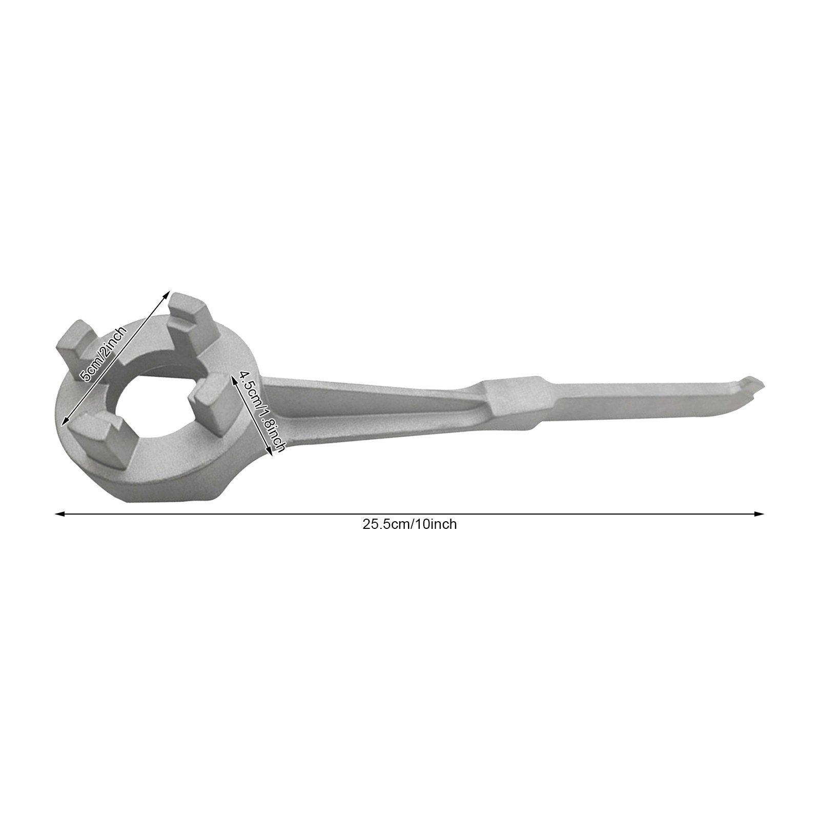 10 Inch Aluminum Bung Wrench 0.4 Lbs Dual Head Drum Cap Tool For 2″ & 3/4″ Caps