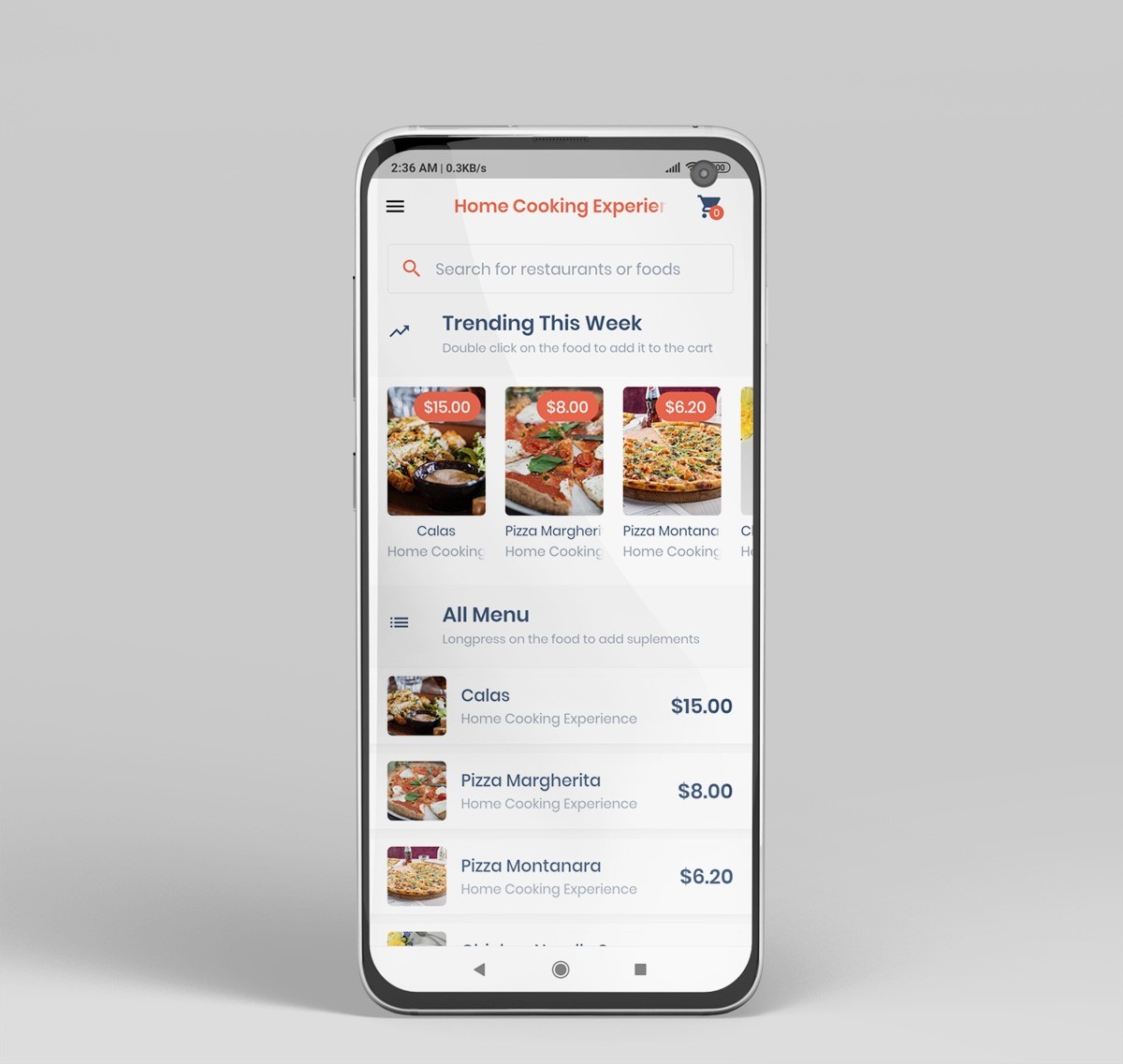 Food Delivery Flutter App | Android & iOS | PHP Laravel Admin Panel