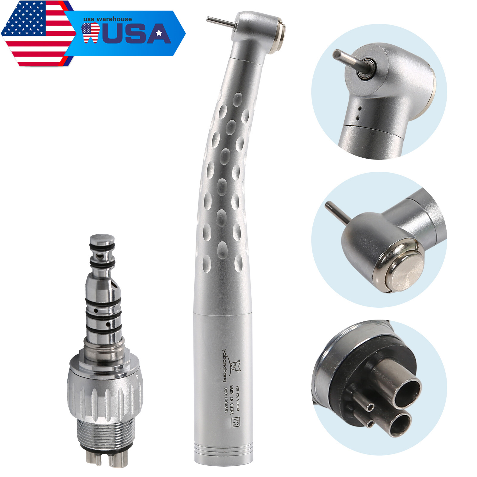 Dental High Speed Handpiece with 4 Holes Swivel Quick Coupler Coupling Fit KaV