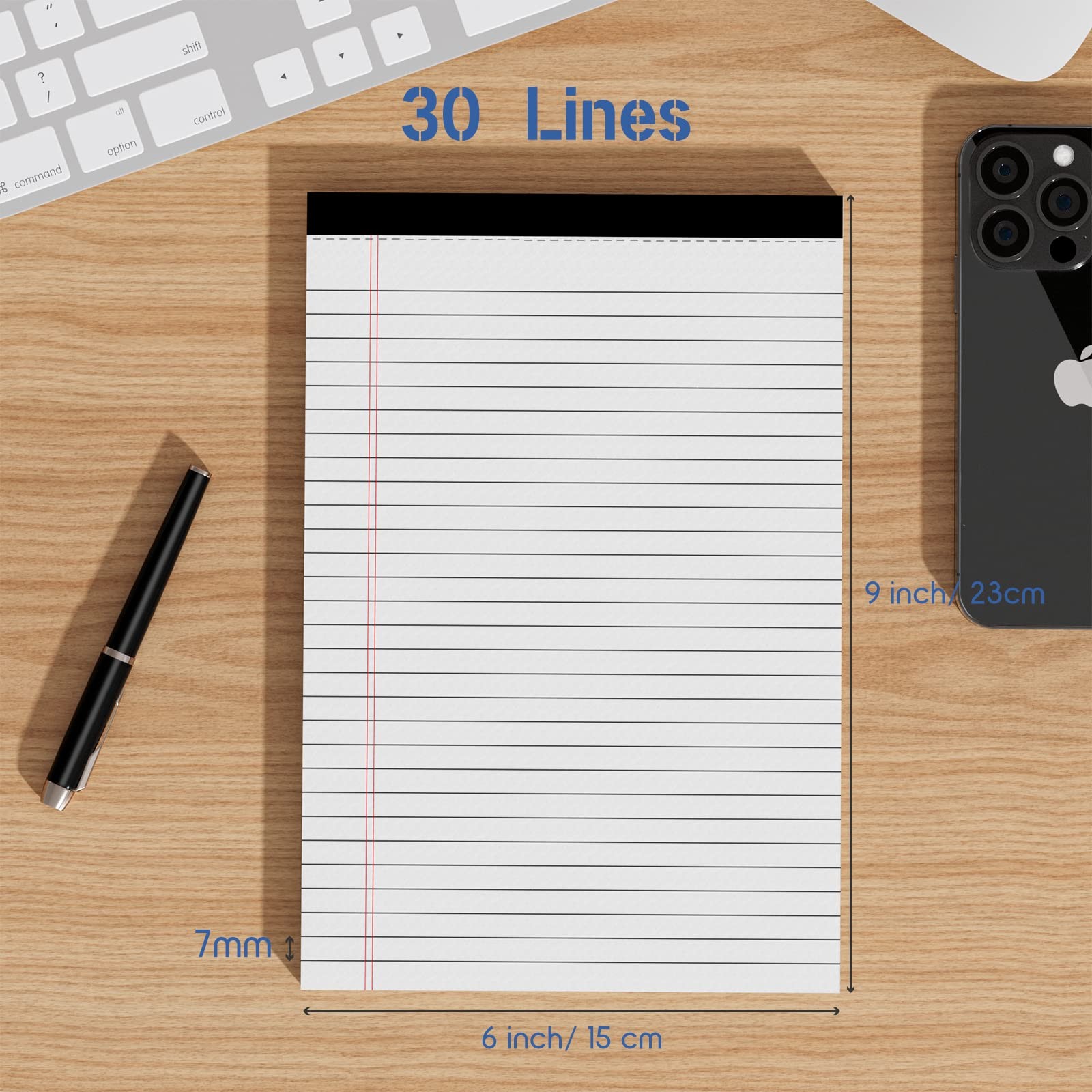 Nichela Legal Pads 6 Pack of Note 6 x 9 Inch Notepad 21lb Thick 6×9