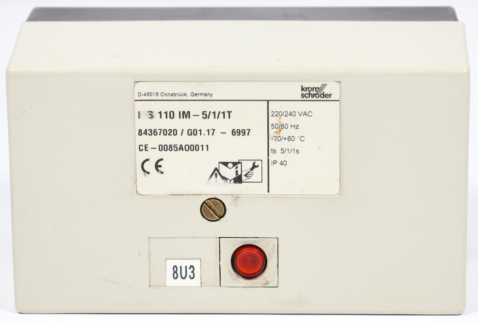 Krom Schroder IFS 110IM-5/1/1T Burner Control Unit 84367020
