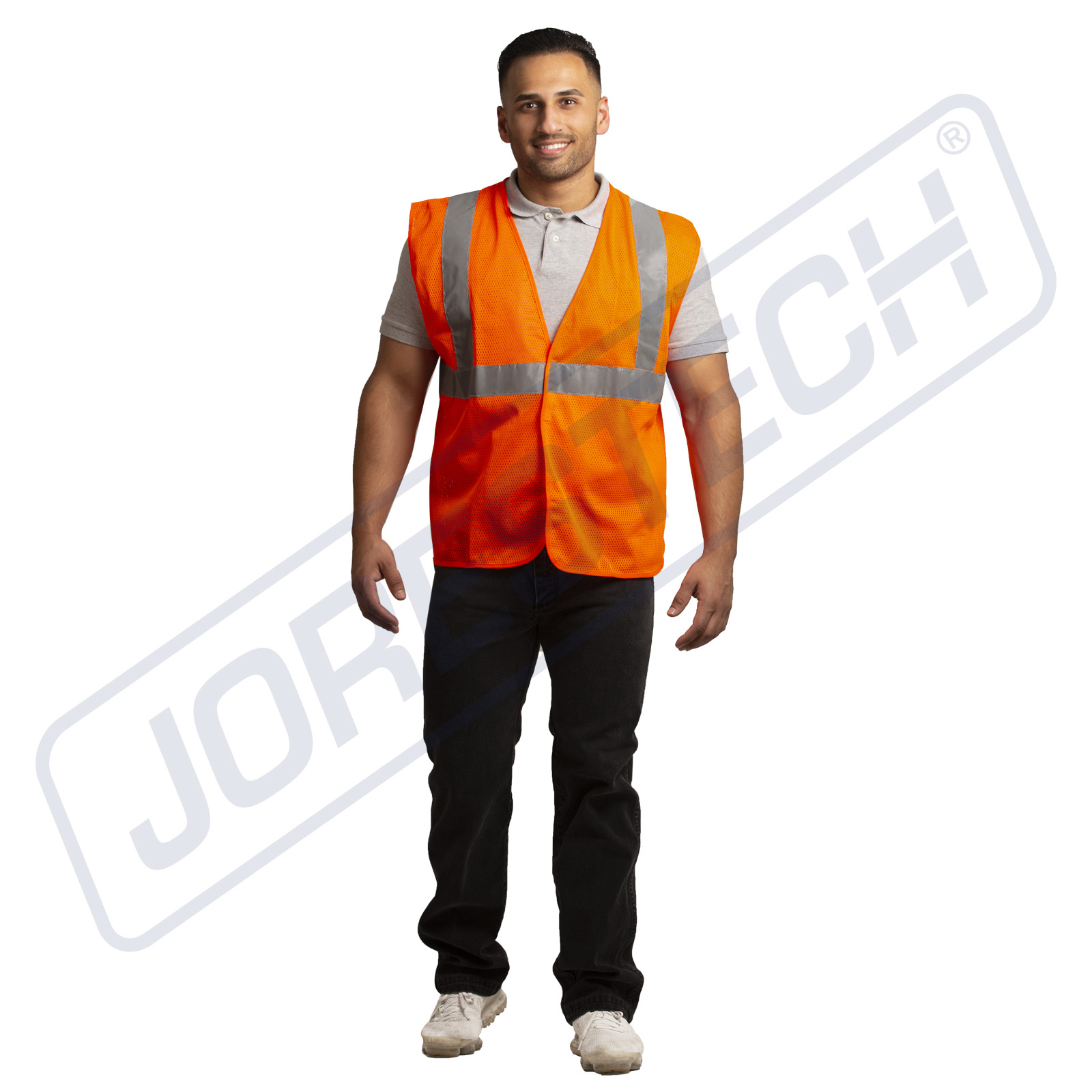 SAFETY VEST ANSI CLASS 2/ Reflective Tape/ High Visibility Orange JORESTECH