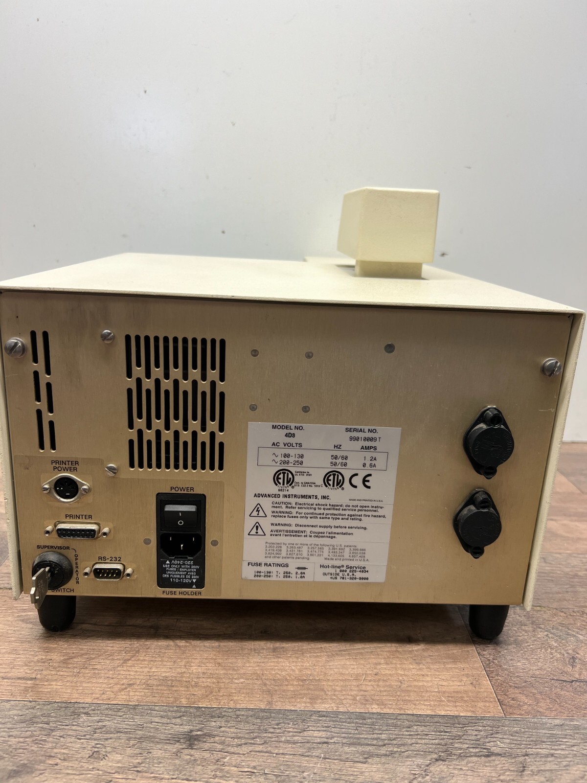 Advanced Instruments Model 4D3 Cryoscope Version 1.0