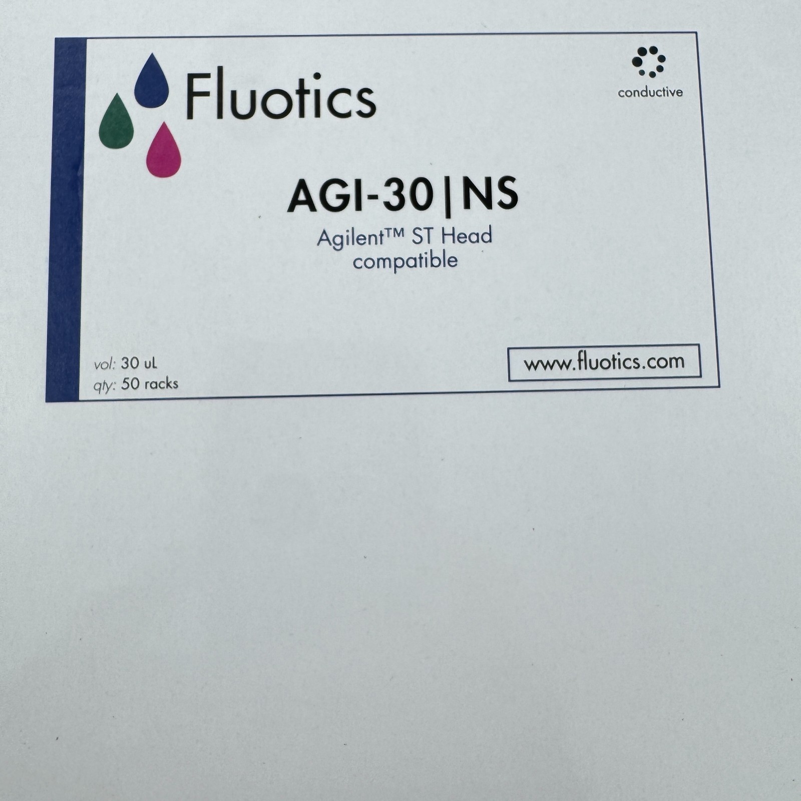 Agilent 11484-302 Compatible P30 Robotic Pipette Tips 30uL Fluotics AGI-30.NS