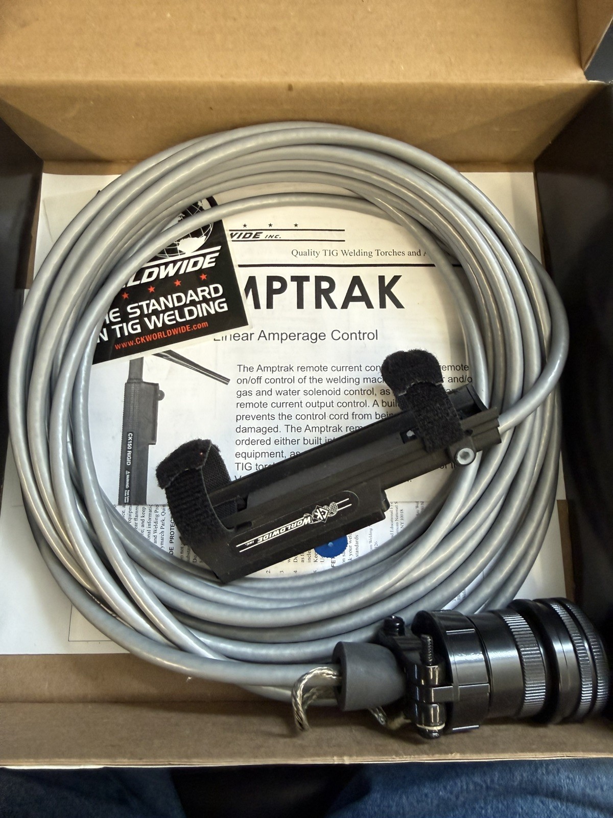 CK AMTCV-1-2-M14 Amptrak Hook and Loop 1k Ohm 28′ for Miller 14 pin Machines