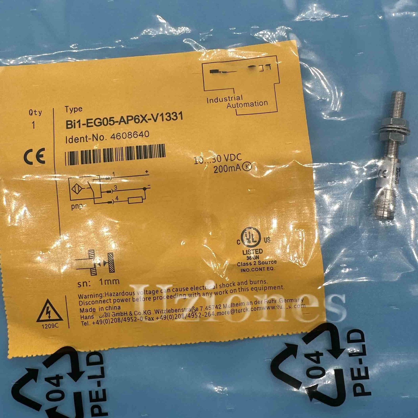 Inductive Proximity Switch Sensor For Turck BI1-EG05-AP6X-V1331 10-30VDC 200mA