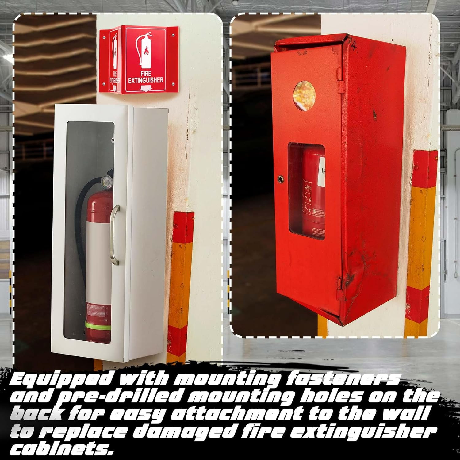 Fire Extinguisher Cabinet Wall & Surface Mount and Fire Extinguisher Projecting