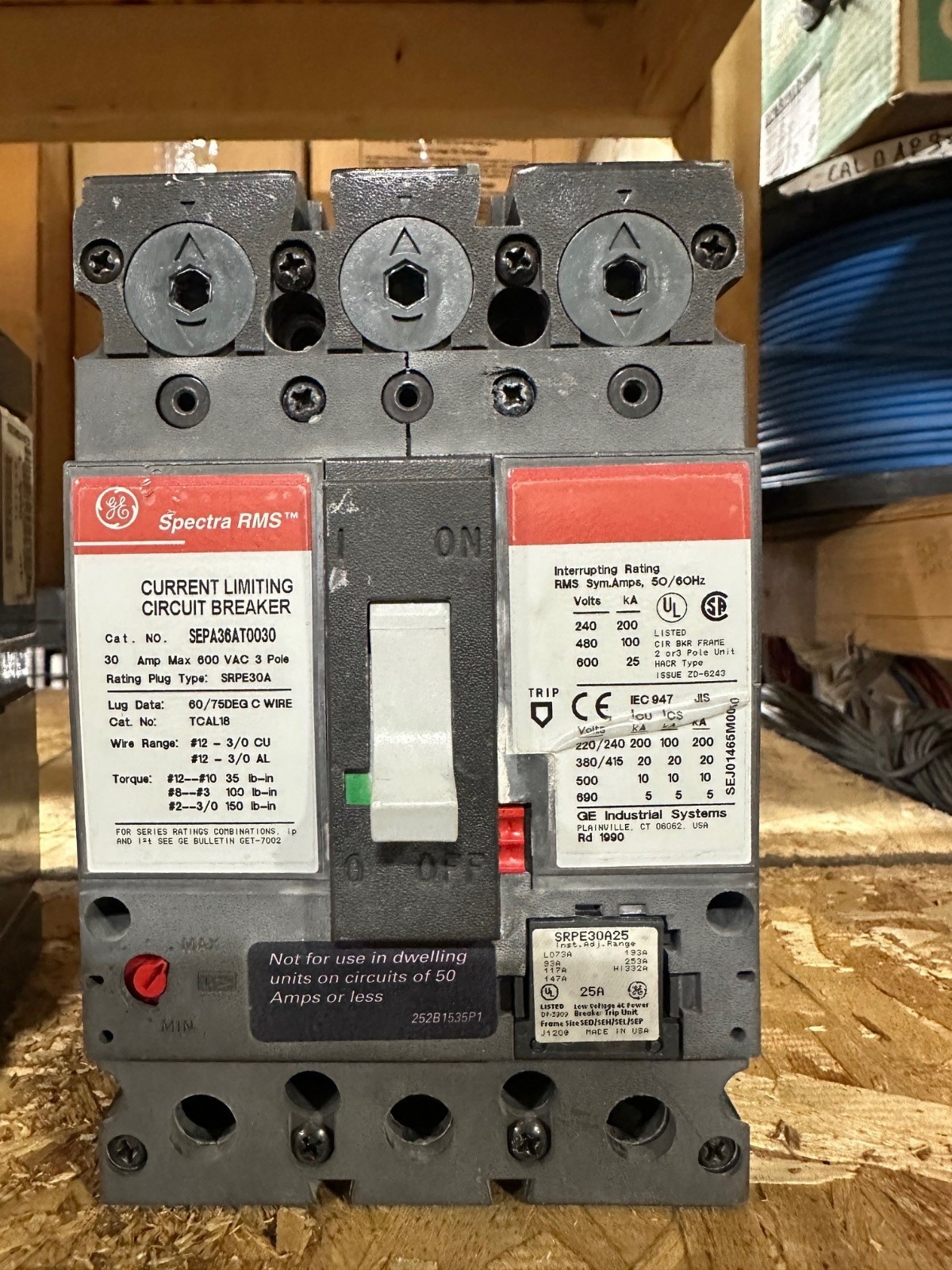 GE SEPA36AT0030 25-amp trip