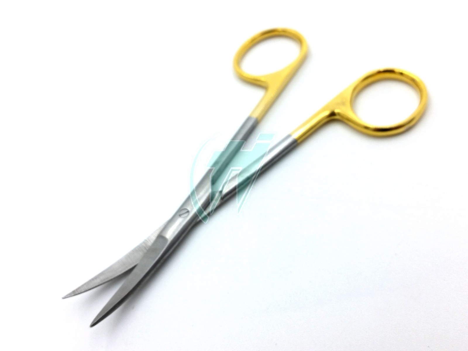Gold Handle IRIS Micro Dissecting Scissors Curved 4.5″