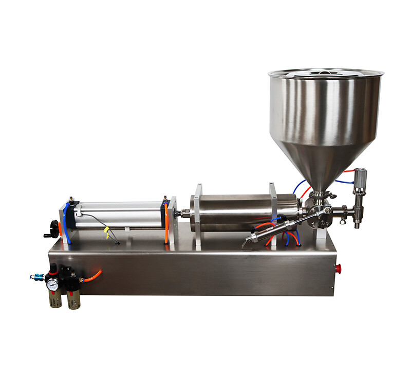 1000-5000ml Liquid / Pate Cream Filling Machine Pneumatic Filler 13gal Hopper