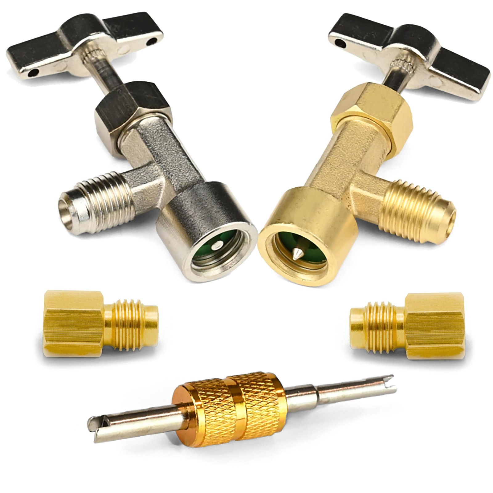 R134A Adapter Kit, SelfSeal & Puncture Can Taps, Core Tool