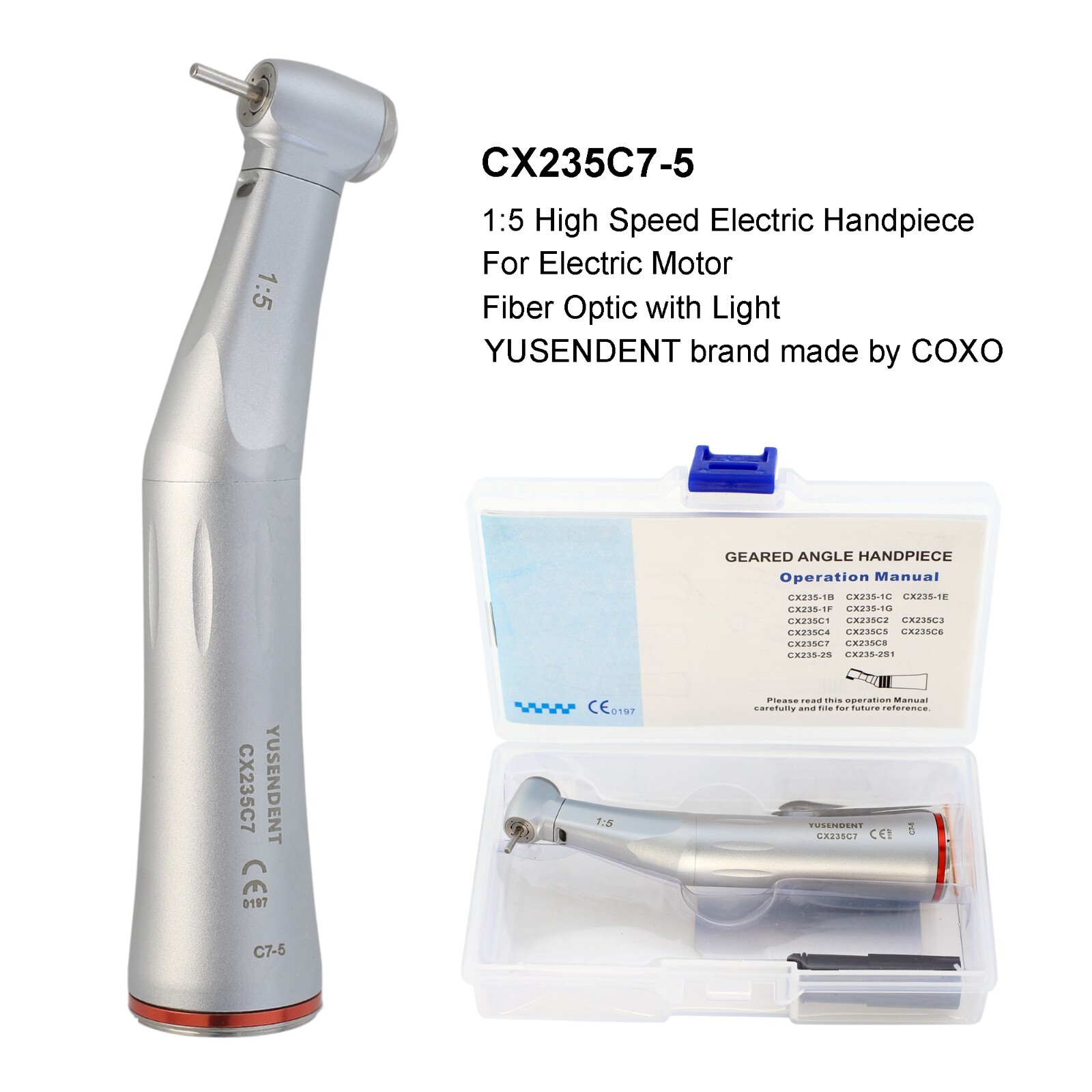 COXO C PUMA Electric Motor Dental 1:5 Handpiece 45 Degree Surgical Contra Angle