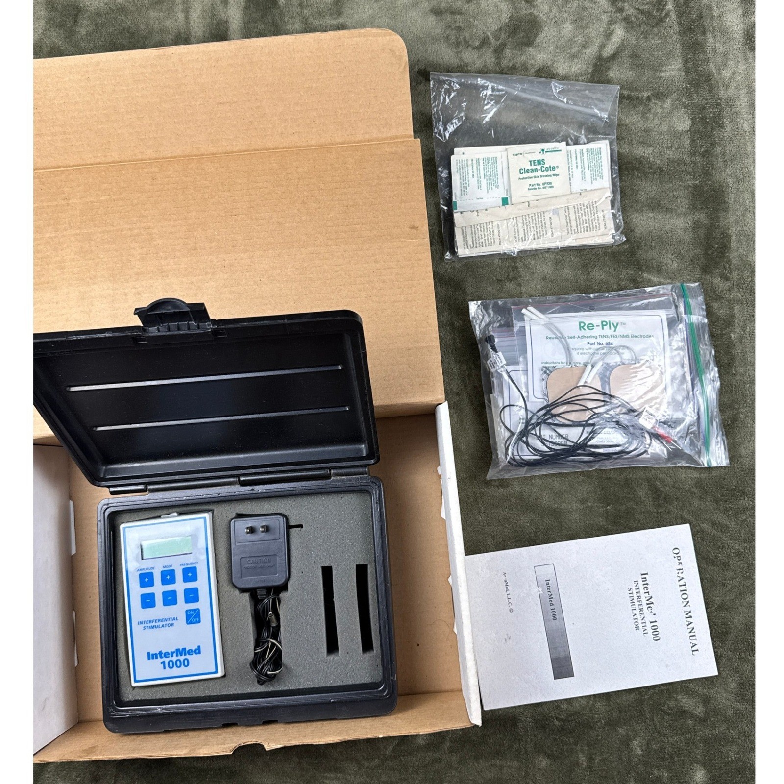 InterMed 1000 Interferential Stimulator Portable Kit with Case and Accessories