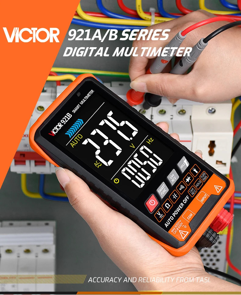 Professional Auto Range Tester Multimeter Color Screen OHM NCV Voltage Meter