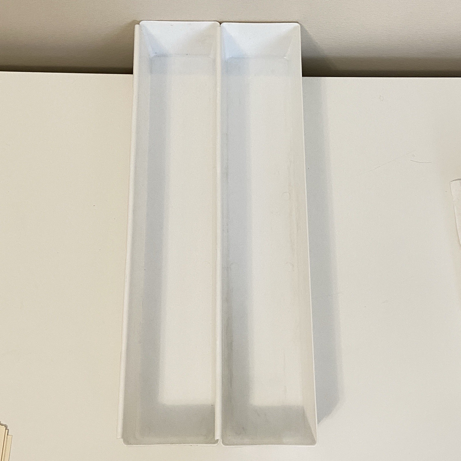 2X Rubbermaid 2917 Instant Drawer Organizer White 2007 15”x3”x2” Interlocking