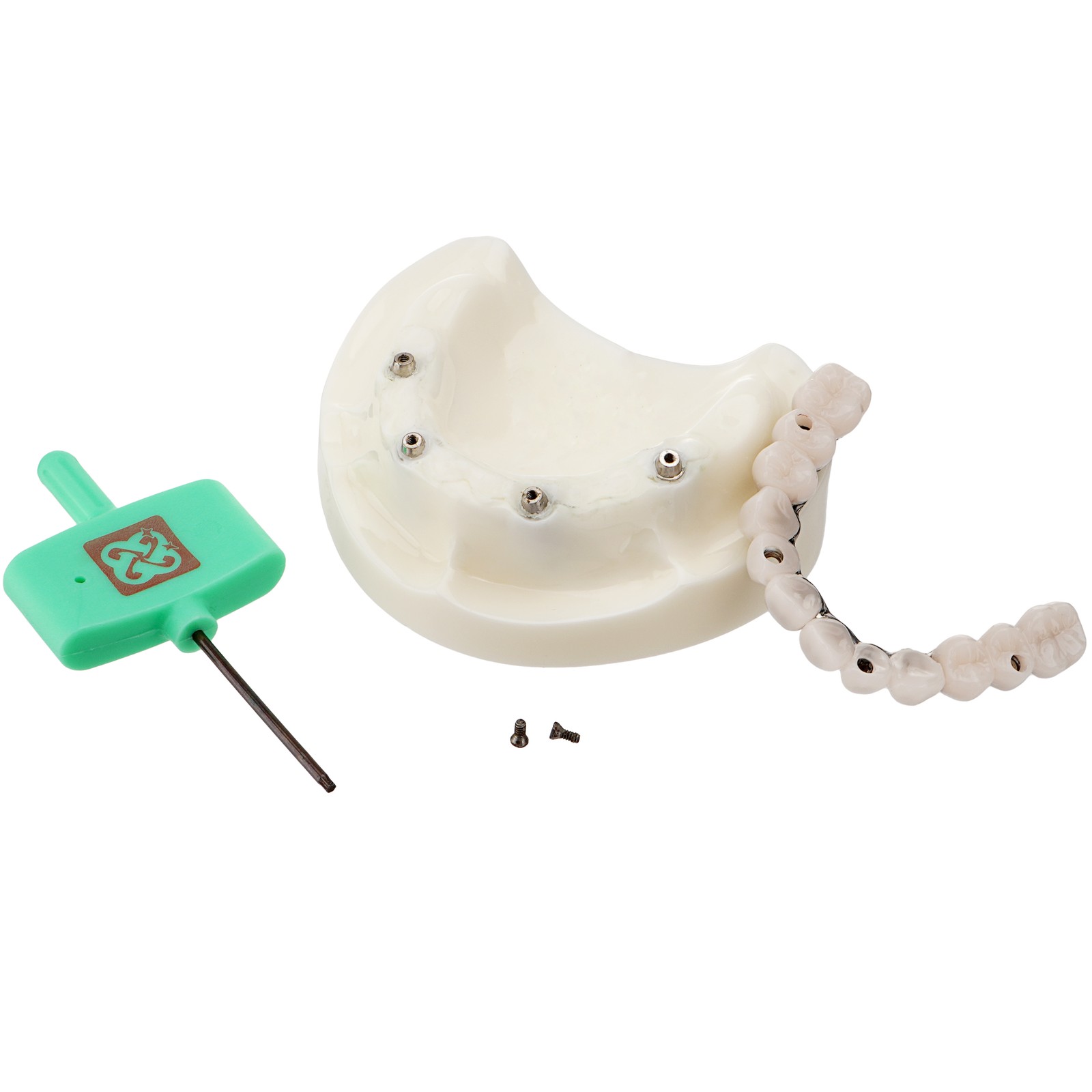 Dental All-on-4 Overdenture Model Upper Jaw Implants Restoration 4 Screws M6023