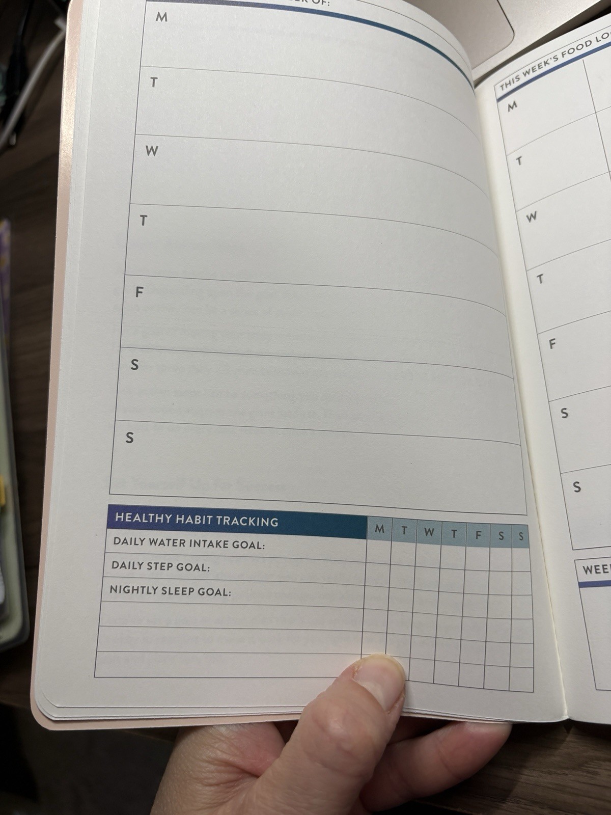 Erin Condren Wellness Log Journal Petite Planner Exercise Food Log Habit Track