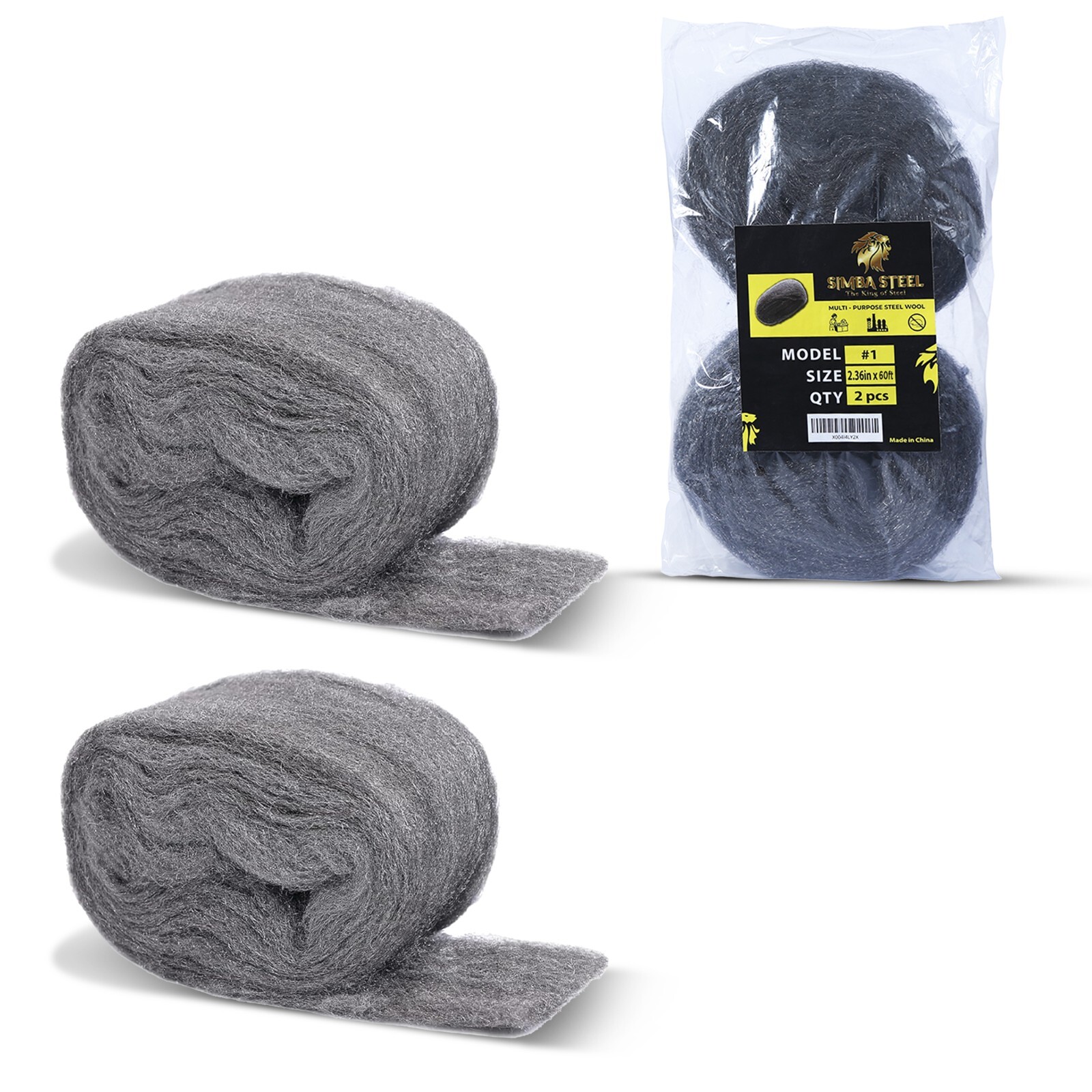 60FT Steel Wool Grade # 1 – Coarse (2 x 30FT) Mice Control, Protect Home, Vents