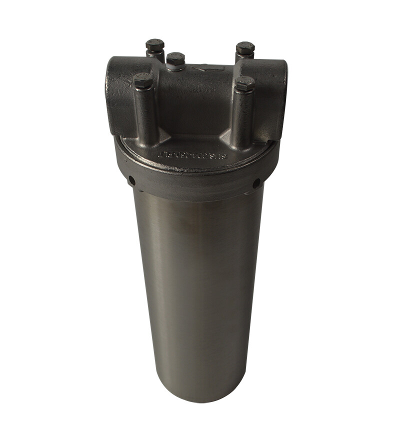 Heavy-duty Filter Housing for 10″ L Cartridges 1″ NPT w/ Bracket 304 SS
