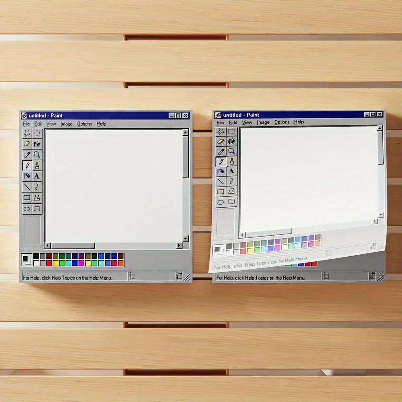 50 Sheets Vintage Computer style Drawing Sticky Notes
